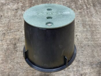 CHARLES IND 10" DIA RND X 10" D BLK GRN FLOWERPOT NO-LOGO