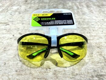 GREENLEE SAFETY GLASSES, TRADESMAN, AMBER