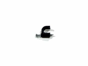 CATV RG6 CABLE 7MM NAIL CLIP 25PCS/PKG, BLACK