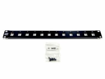 TSOC 12 PORT 19" RACK MOUNT KEYSTONE PATCH PANEL PLATE 1RU