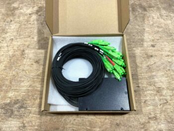 1X32 RUGGEDIZED BLACK FIBER SPLITTER SCA 51" LEGS FM