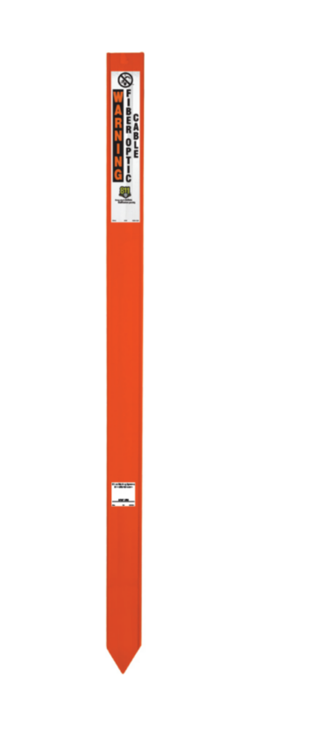 RHINO 3-RAIL FIBERGLASS POST 72" ORANGE WITH SUN COAT