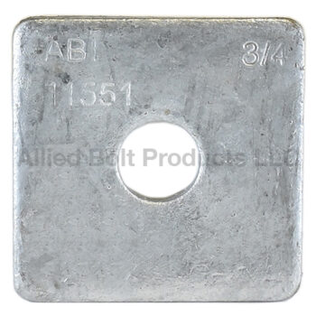 AB 1/4"-THK X 3" SQ WASHER FOR 3/4" BOLT  100/BX