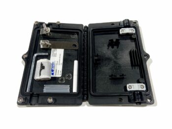 CHARLES FIBER DROP CLOSURE, 2 INLINE, 4-SPLICE CAPACITY