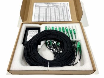 1X64 RUGGEDIZED BLACK FIBER SPLITTER SCA 51" LEGS TPU -40