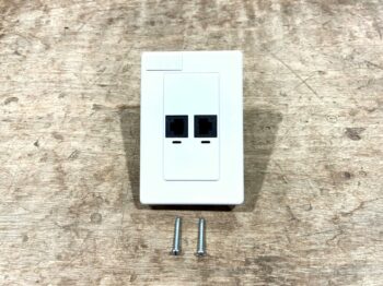BELDEN PS5 DVO WALL JACK 2 PORT WHITE. AX100344