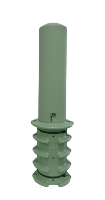 FIBERFIRST 6” DIAMETER FIBER PEDESTAL, TELCO GREEN 20” H