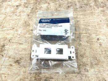 DECORA 2 PORT KEYSTONE STRAP INSERT WHITE