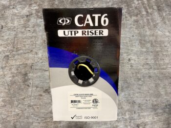 1000ft CAT6 SOLID U/UTP 550MHz 24AWG CMR RISER CABLE YELLOW