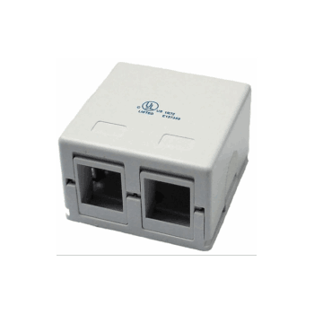 2 PORT KEYSTONE BASEBOARD JACK WHITE, TSOC.