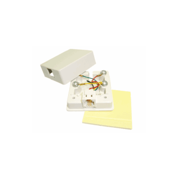 BASEBOARD JACK 4 CONDUCTOR, WHITE, TSOC. 100/BOX