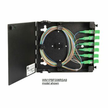 TII MINI WALL MOUNT 6 PORT PATCH PANEL SCAPC ADAPTERS