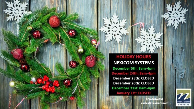 Holiday Hours